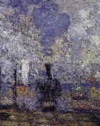 Claude Monet anglok, gare saint lazare Germany oil painting artist